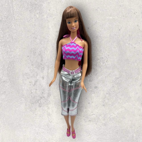 Glam N Jam Teresa Barbie Doll Flexible Waist Body Twist Hair Pink/Brown EUC - Picture 8 of 13